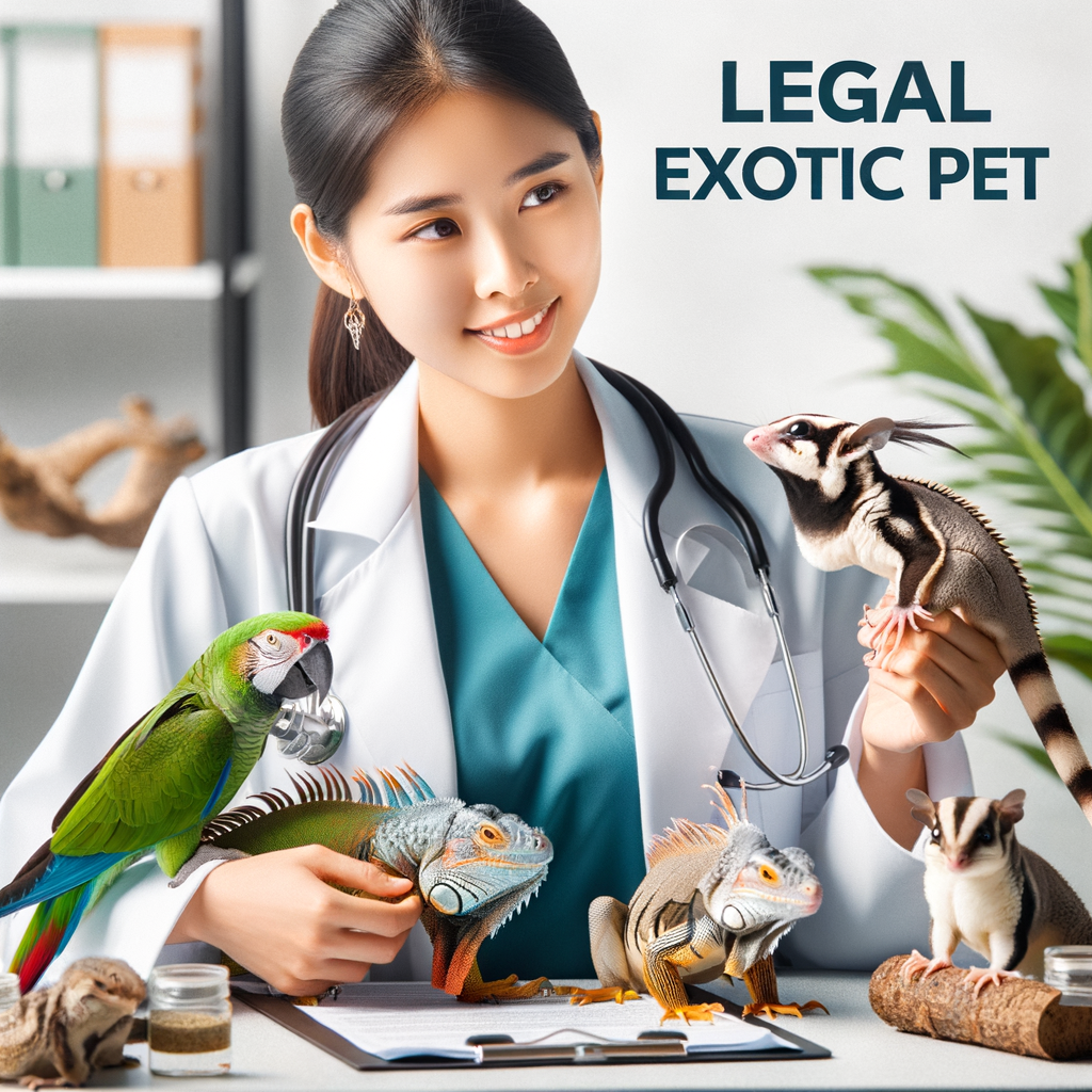 Professional veterinarian providing specialized exotic pet care, highlighting the benefits of legal exotic pet ownership, focusing on exotic pet health, diet, behavior, habitat, maintenance, and training.