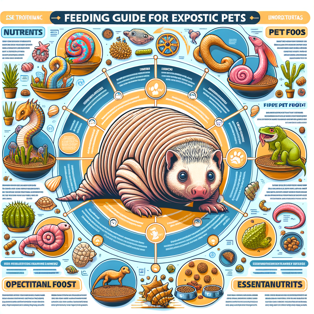 Infographic illustrating exotic pet diet essentials, highlighting best food choices and nutritional needs for exotic pet health in an exotic animal feeding guide.