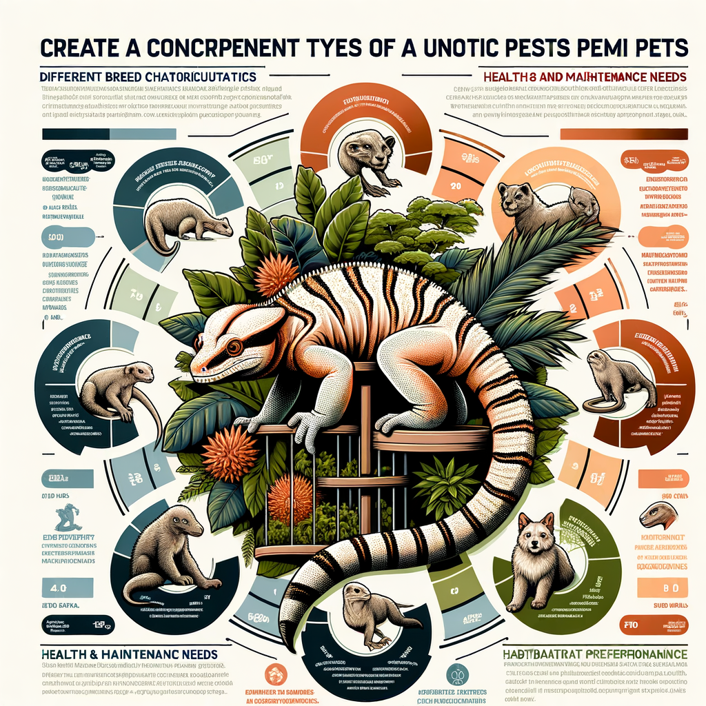 Comprehensive infographic detailing exotic pet care, unusual pets, rare pet species, exotic pet breeds, health, maintenance, ownership, laws, and spotlight for a complete exotic pet species guide.